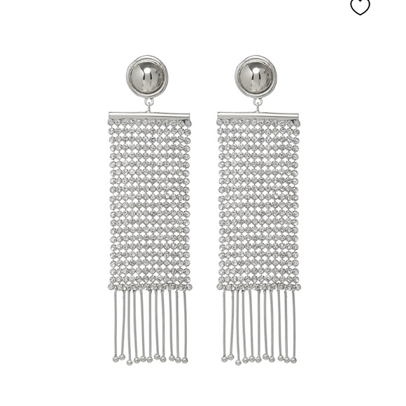 LUV AJ - NWT - CONSTANTINE CHAINMAILLE EARRINGS- SILVER - Picture 3 of 6